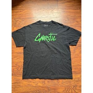 Gnarcotic Street Addict Graphic T-Shirt Mens XL Black Neon Green Logo Tee